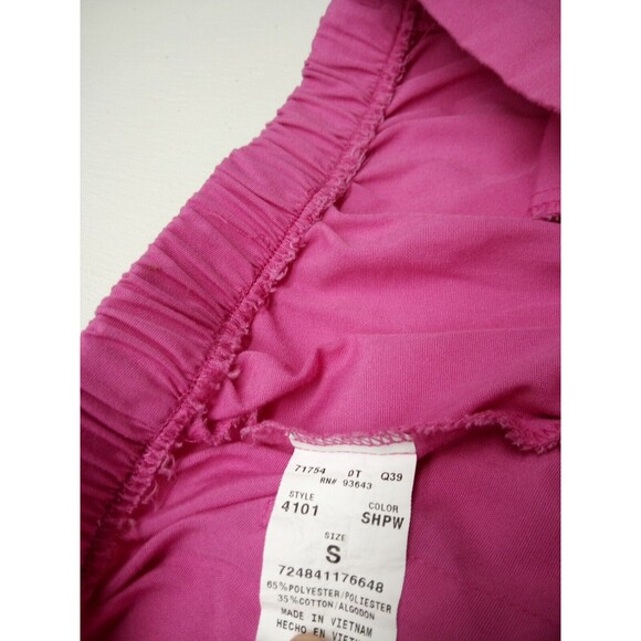 Set Of 2 Cherokee Workwear Scrub Bottoms Scrub Pants Pink Size Small Elastic - Picture 5 of 7